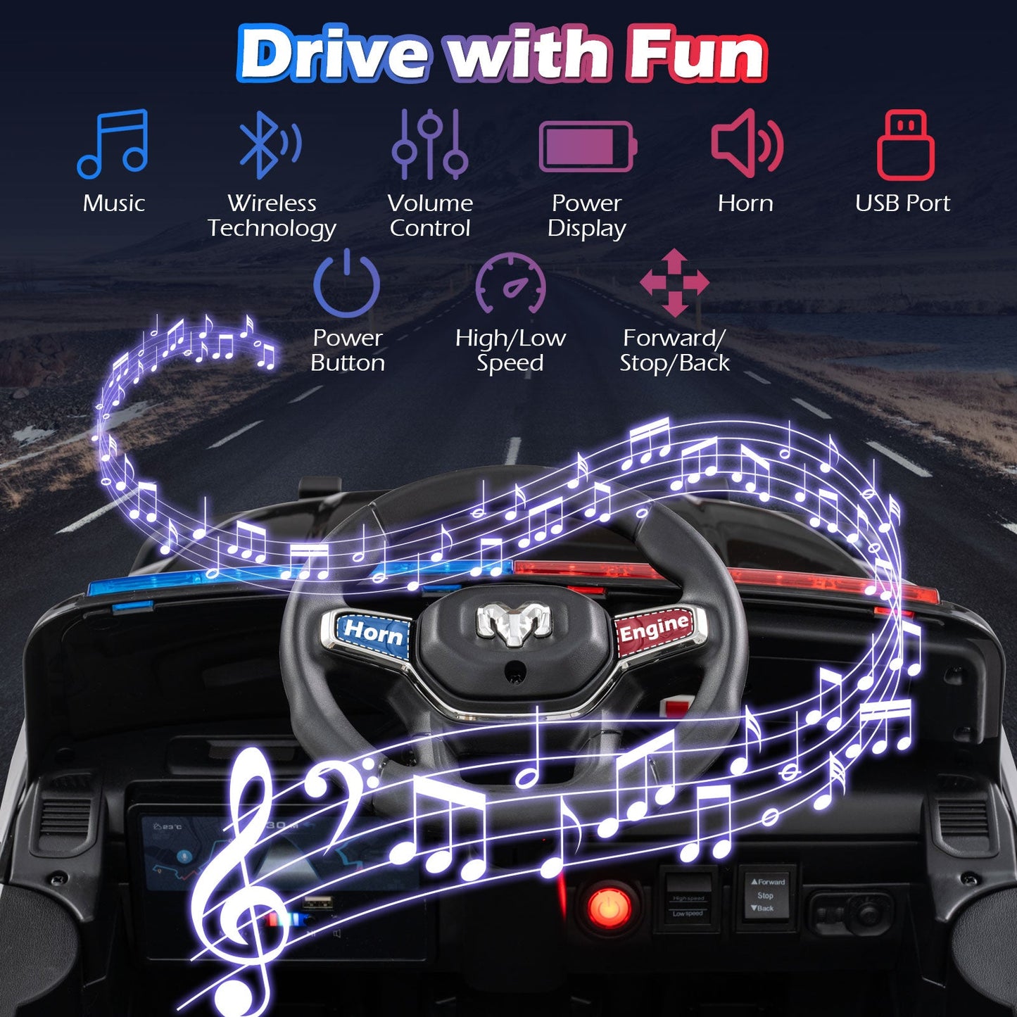 12V Kids Ride On Car Licensed RAM 3500 Electric Vehicle with Remote Control