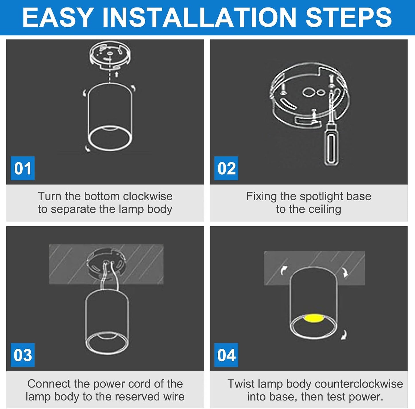 Modern Flush Mount Ceiling Light | 4.8" LED Cylinder Fixture for Hallway, 5CCT 3000K-6000K Dimmable, CRI90+