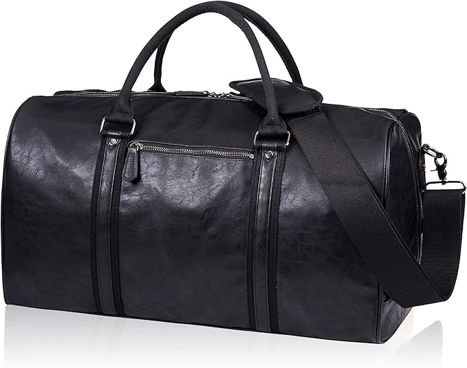 Men's Vegan Leather Duffel Bag – Executive Commuter Carry