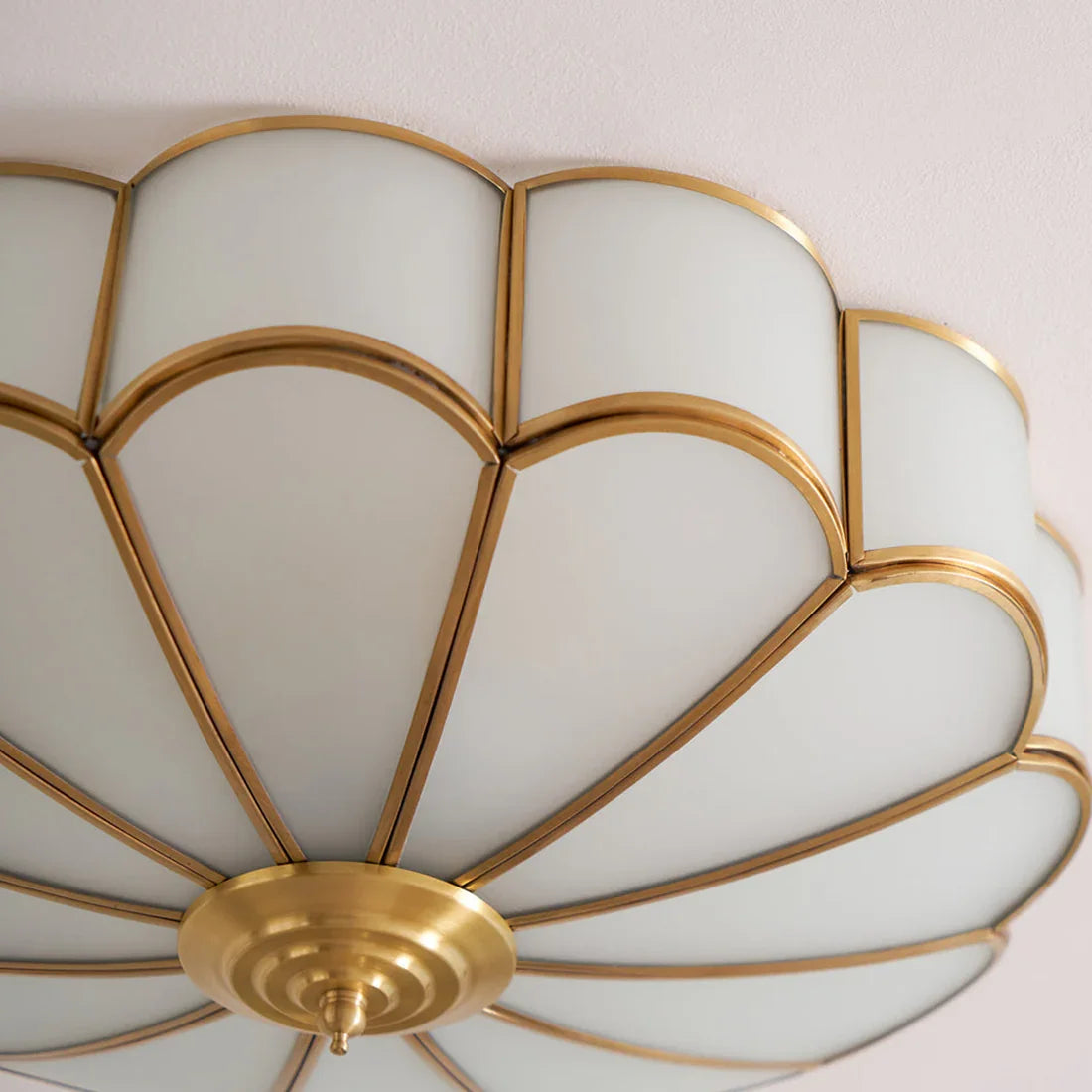 Floral Glass Flush Mount Ceiling Light