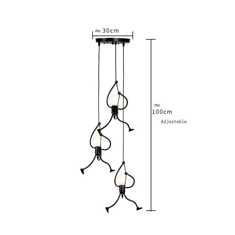 Industrial Metal Pendant Light, Creative Cartoon Ceiling Light Fixture, Indoor Hanging Lamp, Modern Minimalist Lamps for Bedrooms Loft Study Restaurant Entryway Foyer, E27 Great decoration for Bedroom and Kids Room