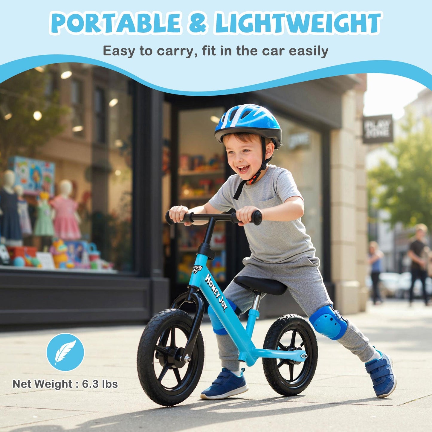 Lightweight Toddler Balance Bike No Pedal Training Bicycle