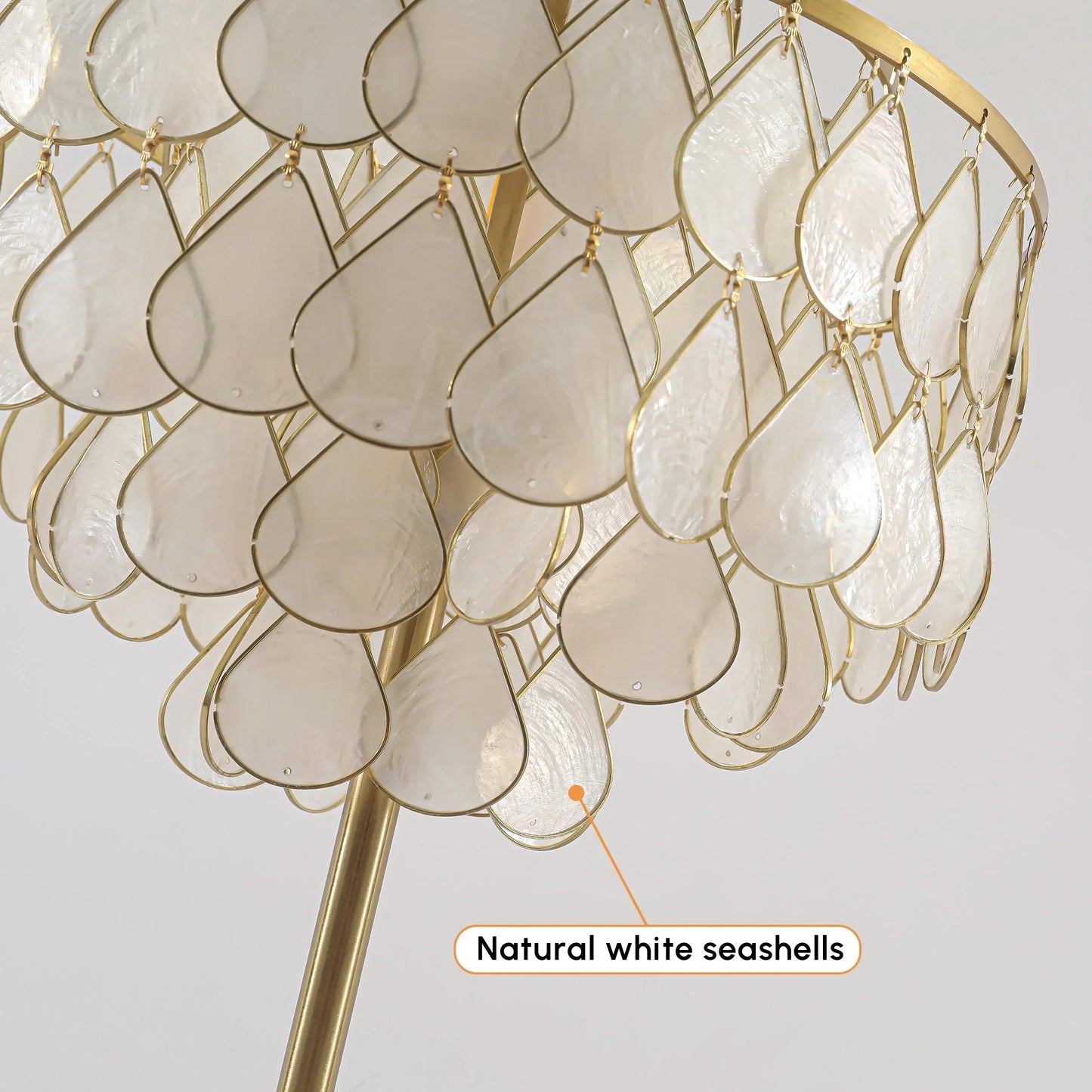 Teardrops Capiz Table Lamp