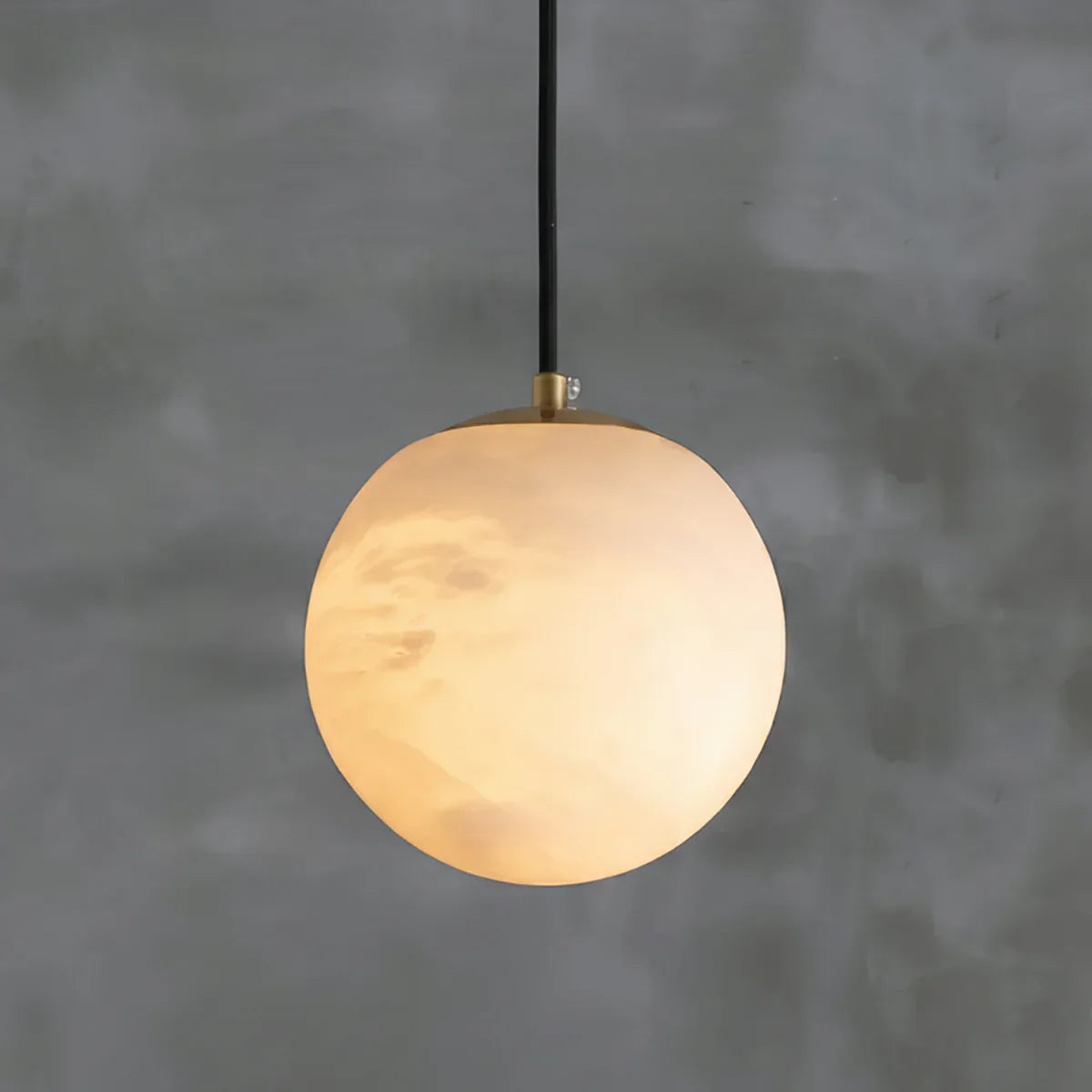 Nordic Style Spherical Alabaster Pendant Light