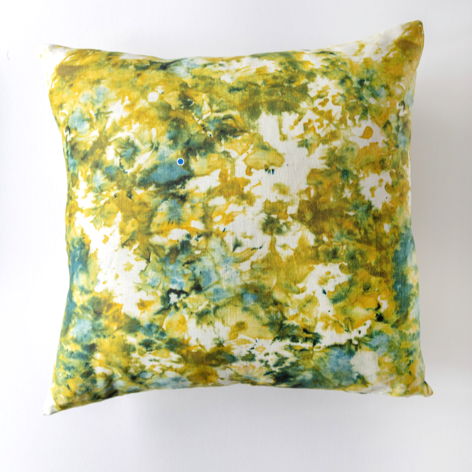 Green Marble Linen Throw Pillow | 20x20 | Goldie Home