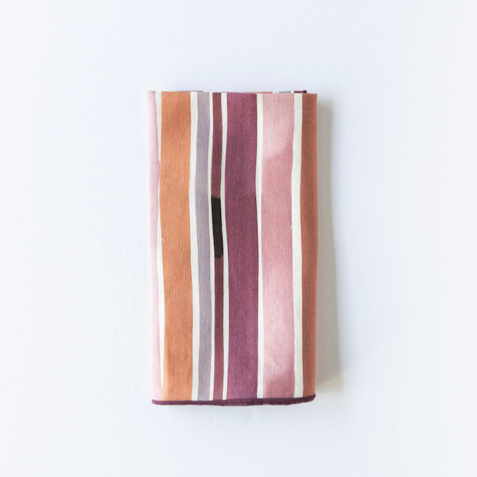 Lisbon Stripe Linen Dinner Napkin | Hand-Painted | Goldie Home