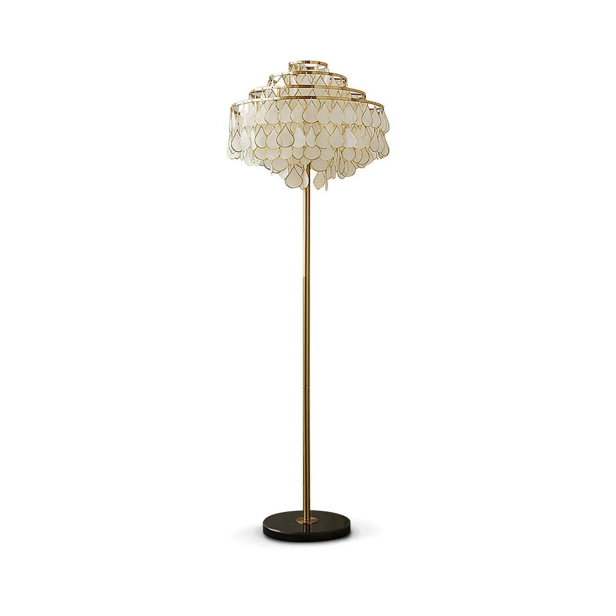 Teardrops Capiz Floor Lamp