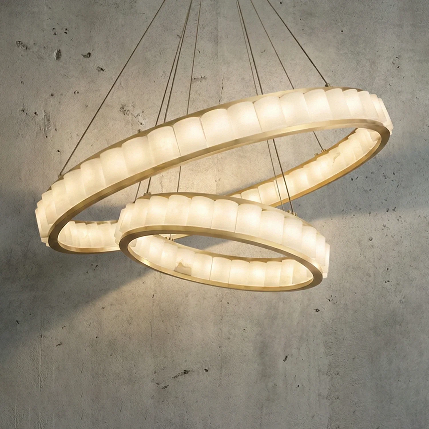 Avalon Alabaster Halo Chandelier