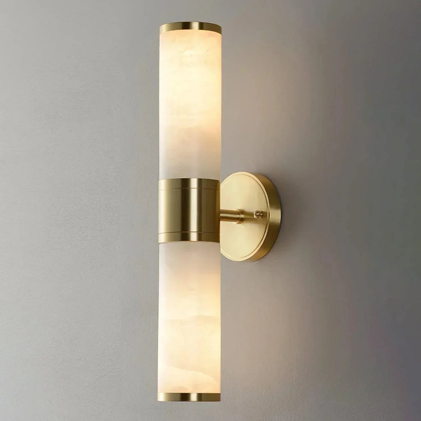 Cylindrical Lampatrin Alabaster Wall Lamp