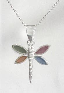 Spread Your Wings Sterling Silver Dragonfly Pendant