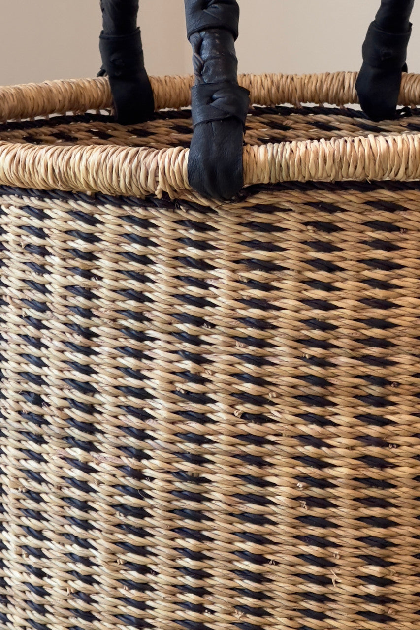 Hold Everything Hamper - Vertical Black Stripes