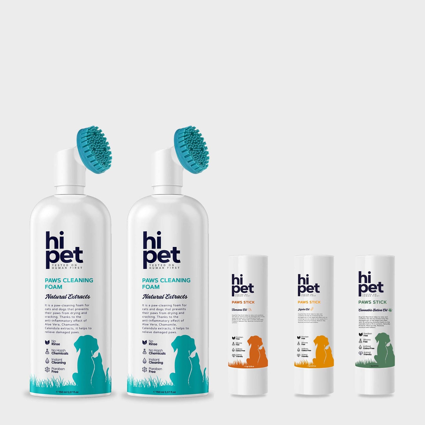 HiPet Deep Paw Care Set, Vegan Paw Cleaning & Repair Bundle