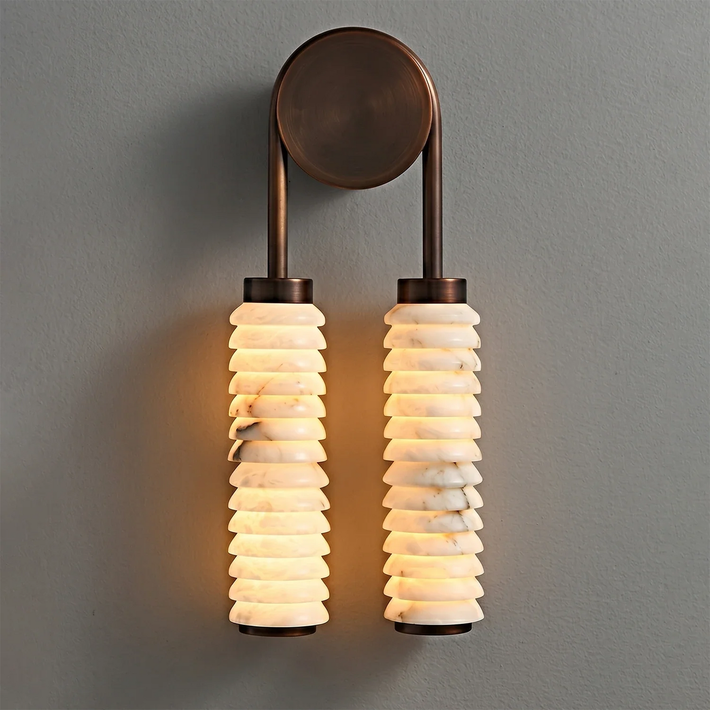 Spiral Alabaster Wall Lamp