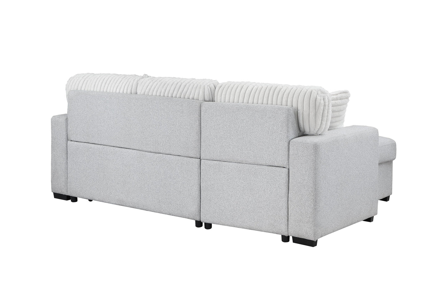 Ford Light Grey/White Reversible Pull Out Sofa Bed