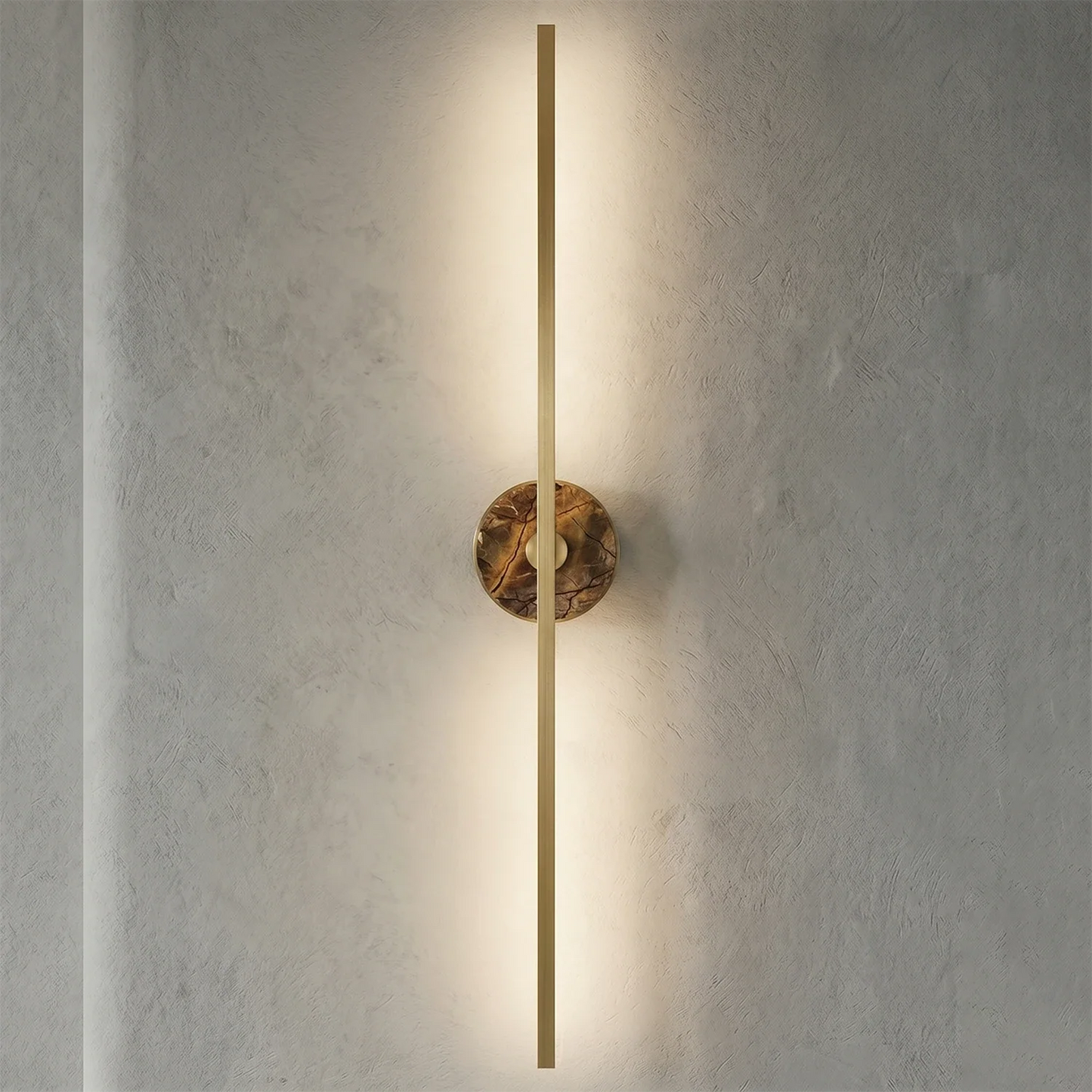 Essential Alabaster Brass Wall Sconce