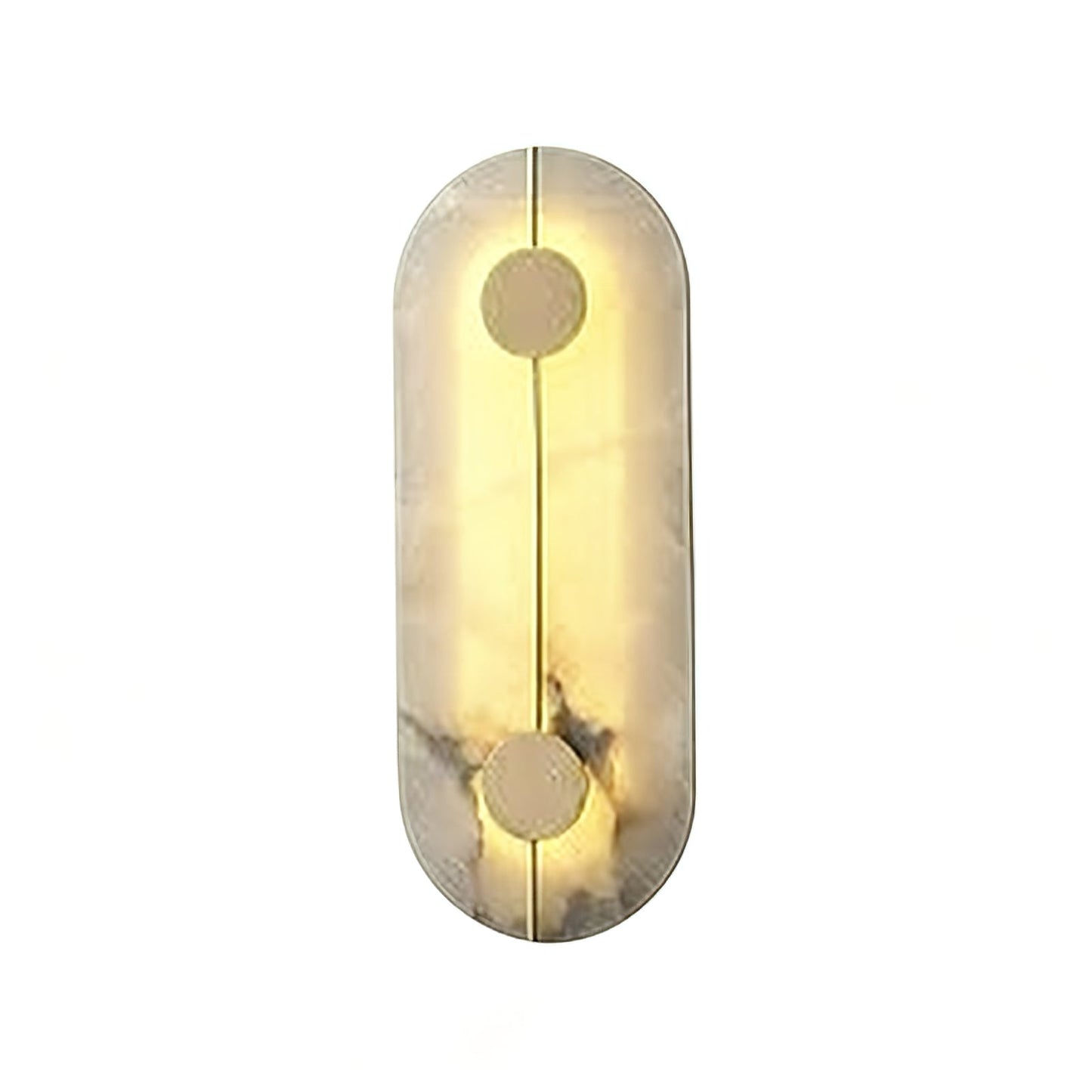 Geometric Capsule Natural Alabaster Wall Sconce