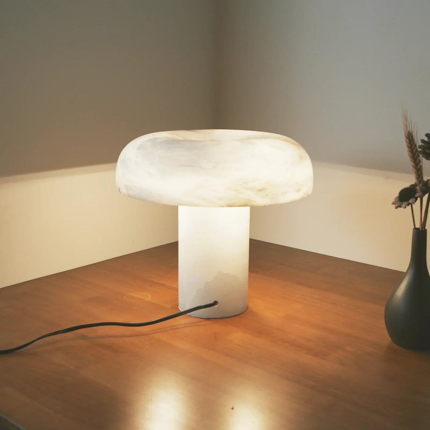 Mushroom Type Alabaster Table Lamp