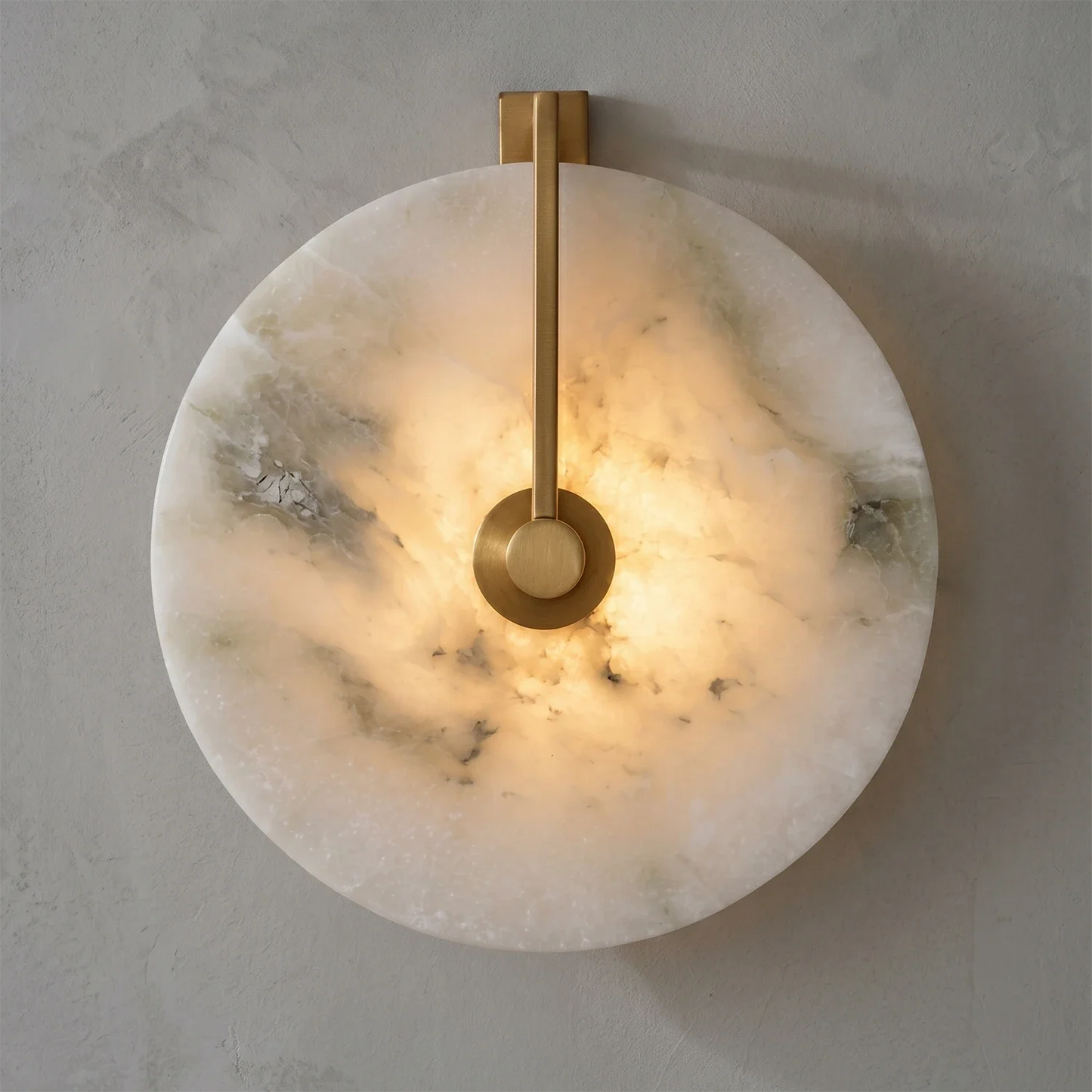Natural Alabaster Disc LED Wall Sconce