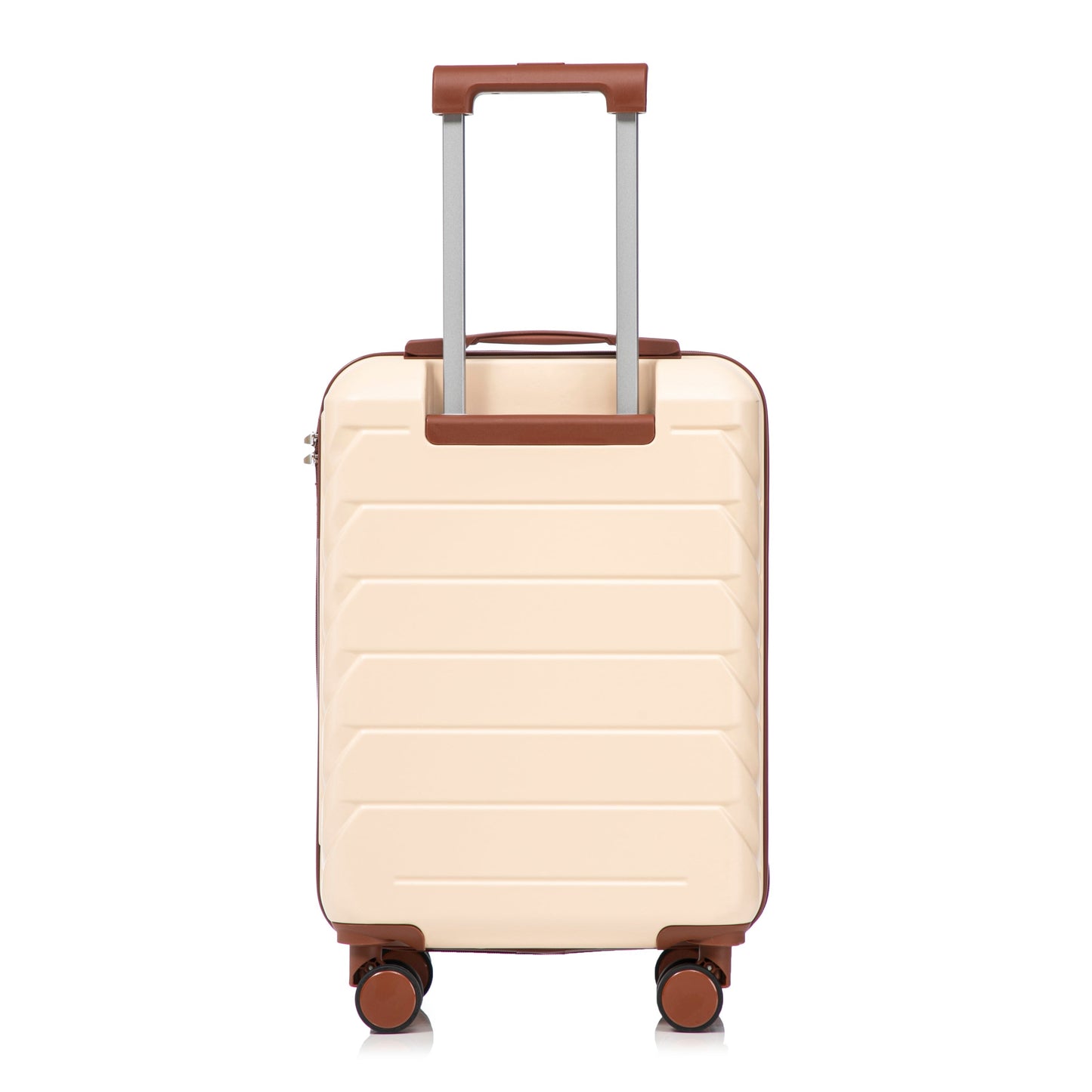14'/20' 2-Piece Beige ABS Spinner Wheel Luggage Set