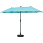 Ainfox 13ft Large Patio Umbrella with Solar Lights, Market Heavy Duty Umbrellas with Base