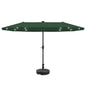 Ainfox 13ft Large Patio Umbrella with Solar Lights, Market Heavy Duty Umbrellas with Base