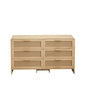 Modern Arc Shaped Corner Rattan Cabinet With 6 Drawers