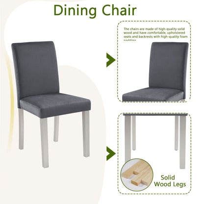 5 Piece Wooden Dining Table Set