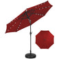 Ainfox 10ft Solar Patio Umbrella Outdoor Umbrella Market Umbrella With Decorative Pattern Umbrella