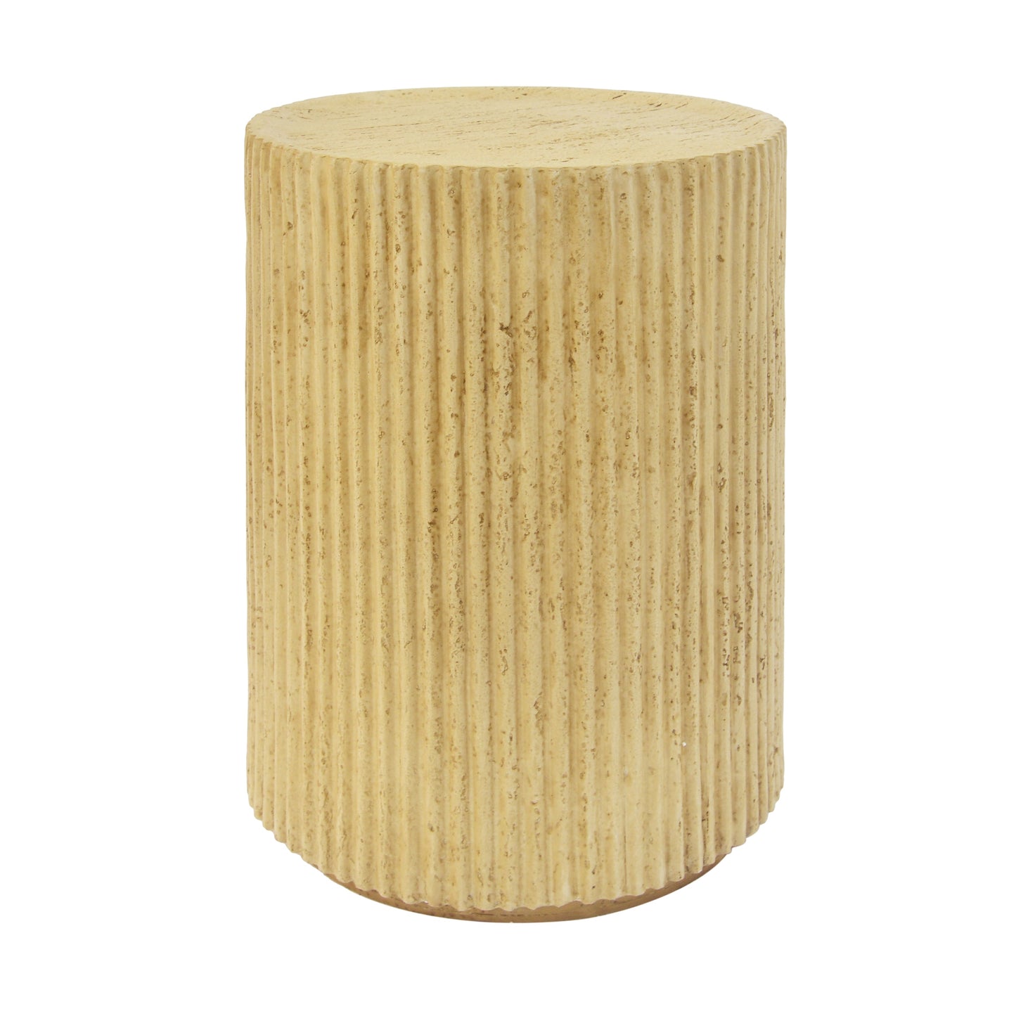 Cylindrical Outdoor Side Table Antique Brown MGO