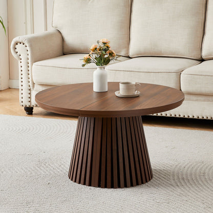 Oval Coffee Table For Living Room - Walnut