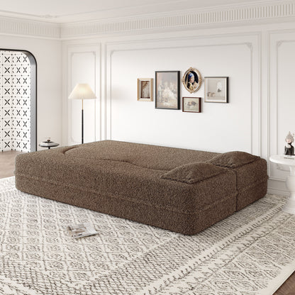 Modern Floor Sofa with 2 Pillows
