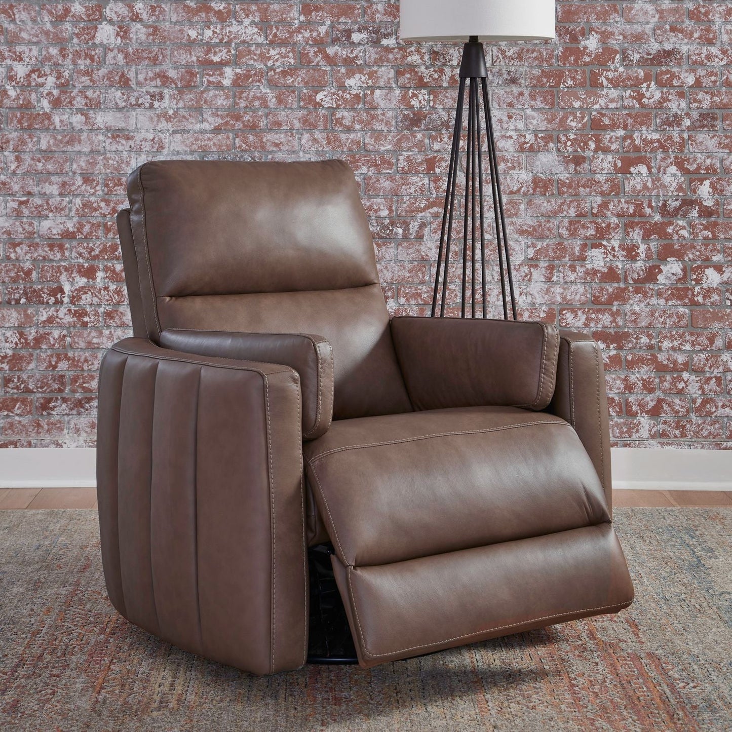 Prestige Collection Triple Power Leather Swivel Recliner Chair