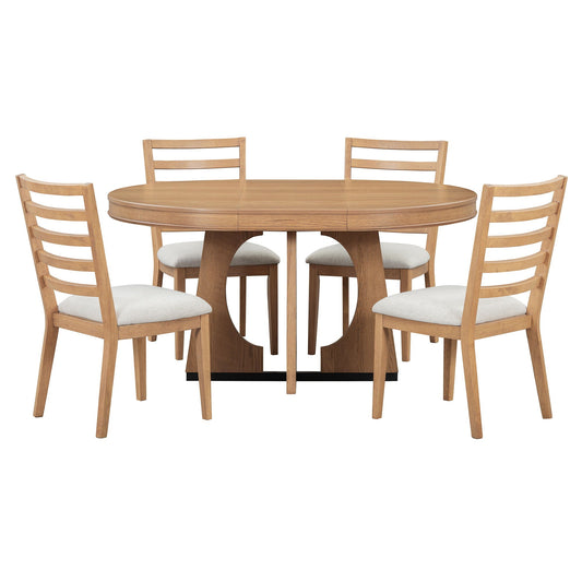 Round Dining Table Set For 4 With Chairs