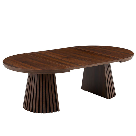 Oval Coffee Table For Living Room - Walnut