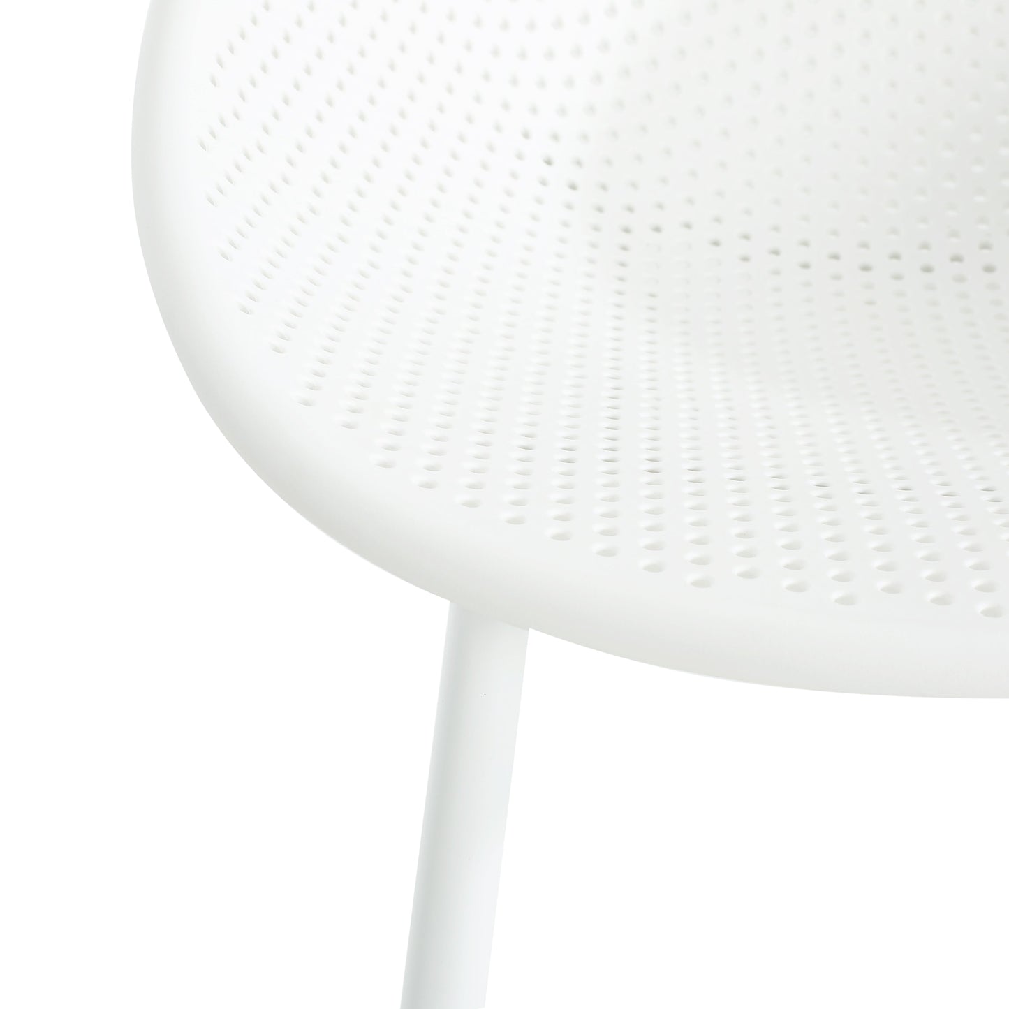 Modern Gable Outdoor Barstool Set of 2 in White
