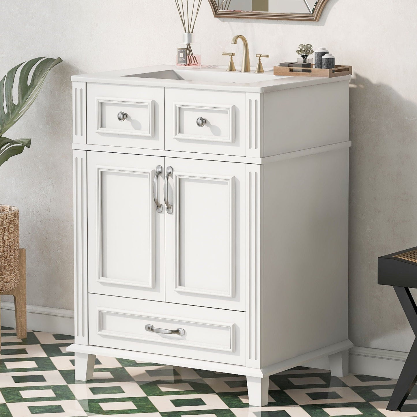 Bathroom Vanity With Sink, Storage Cabinet
