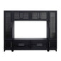 Wall Unit Modern Entertainment Center With Glass Doors