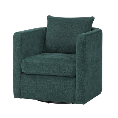 Sutton Peacock Swivel Barrel Chair