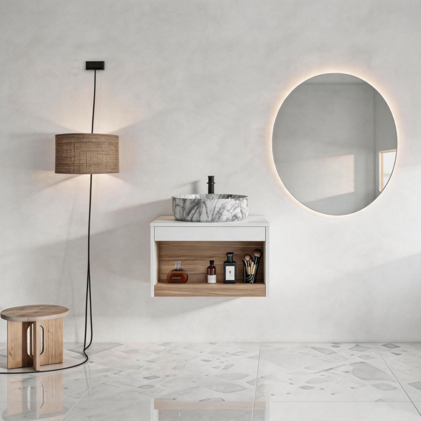 Floating Bathroom Vanity With Vessel Sink
