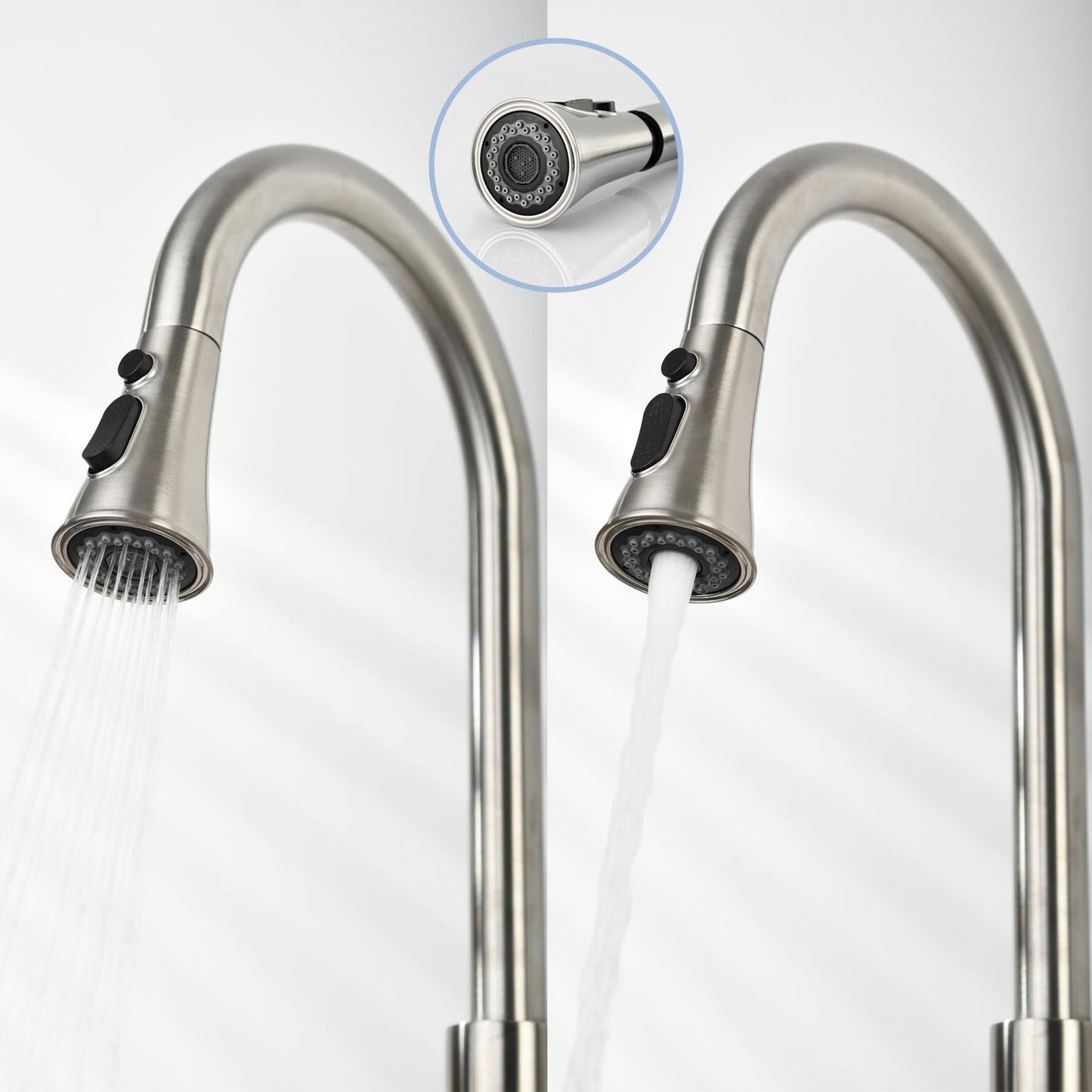 Brushed Nickel Pull-Down Kitchen Faucet