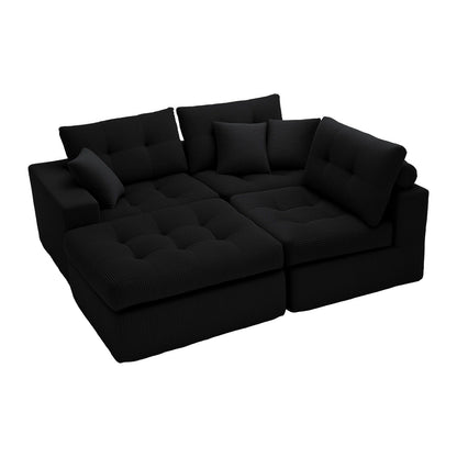 Corner Chaise L-Shaped Sectional Sofa Bed