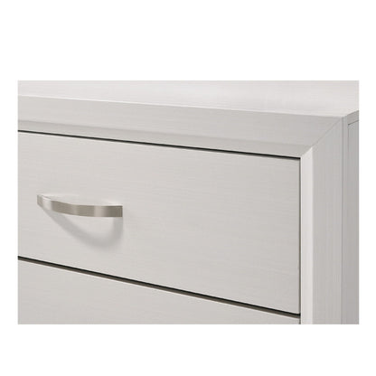 2 Drawer Nightstand With Handles Furniture For Bedroom - White