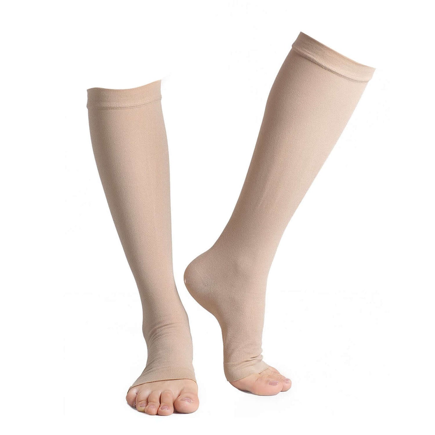 FDA registration Open Toe Medical Compression Socks Graduated 20-30 mmHg Knee High 4 Pair Pack