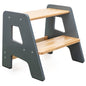 2-Step Wooden Stool for Toddlers(Step Stool for Children Ages 2+)