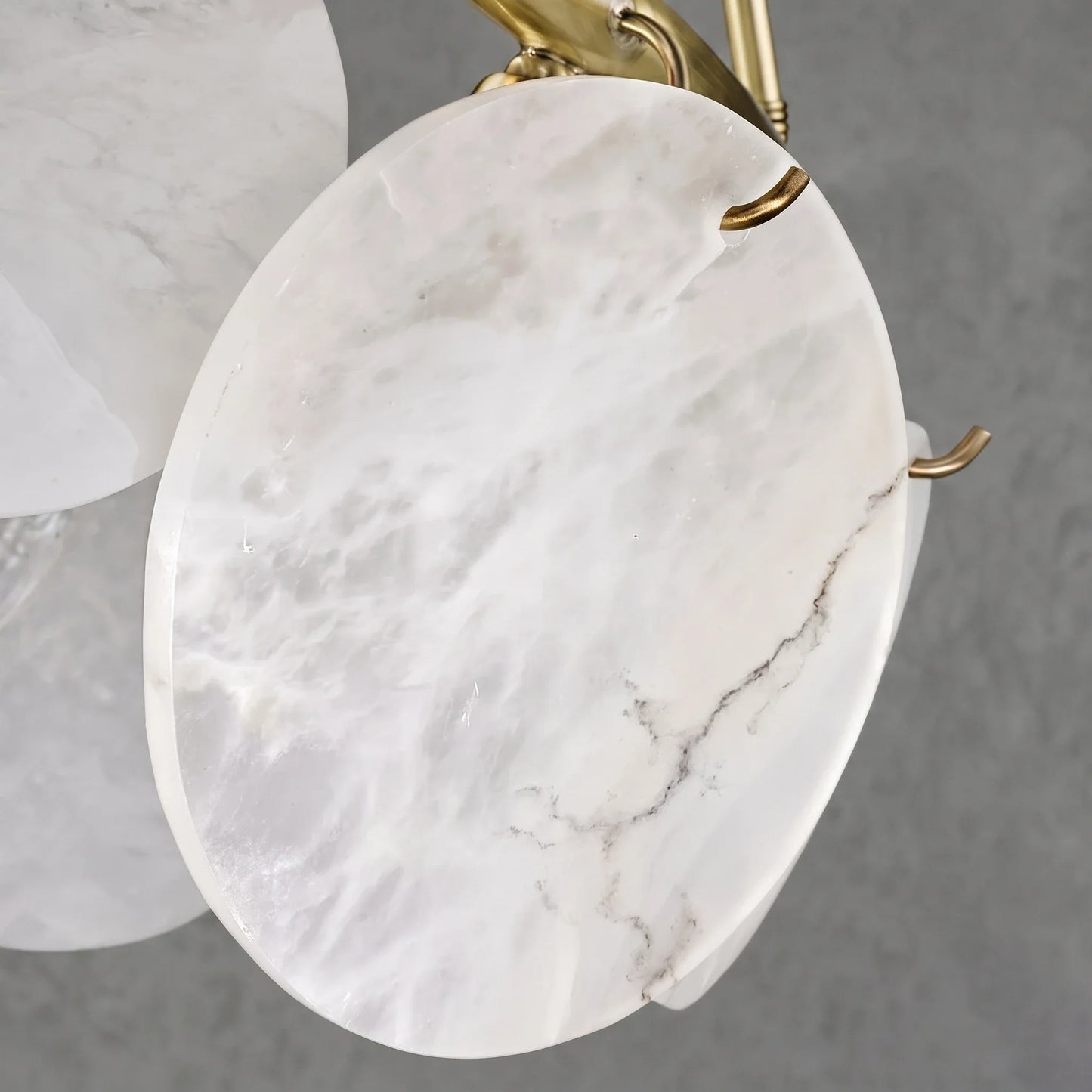 Alba Natural Alabaster Disc Chandelier