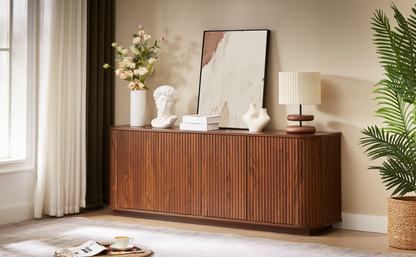 Sideboard Storage Cabinet TV Stand with Wave Pattern