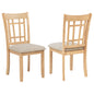Lavon Wood Dining Side Chair Linen and Light Oak (Set of 2)