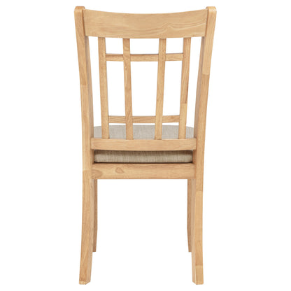 Lavon Wood Dining Side Chair Linen and Light Oak (Set of 2)