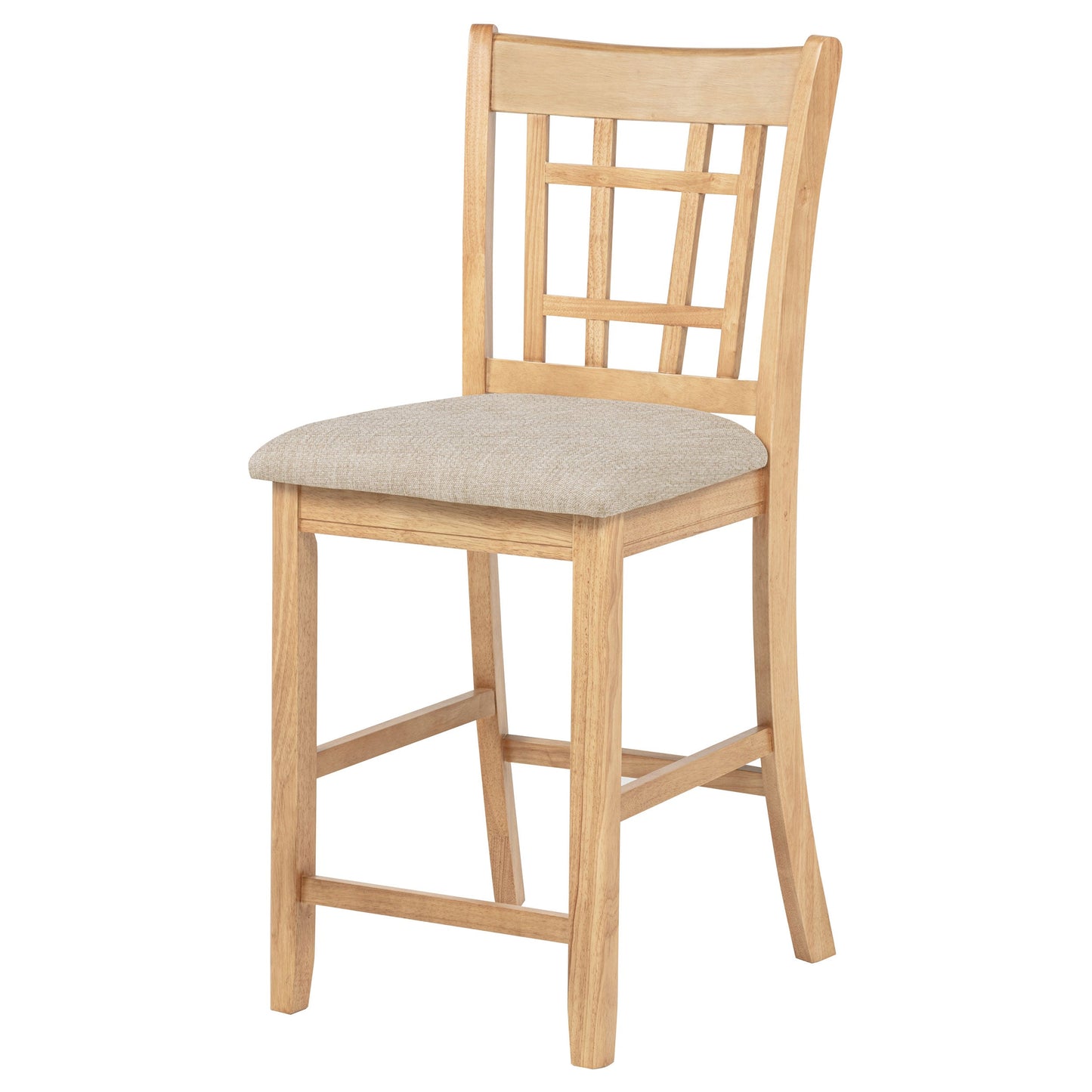 Lavon Wood Counter Height Dining Chair Linen and Light Oak (Set of 2)
