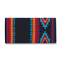 1461-7 Firecracker 36x34 New Zealand Wool Saddle Blanket BLACK TURQ ORANGE